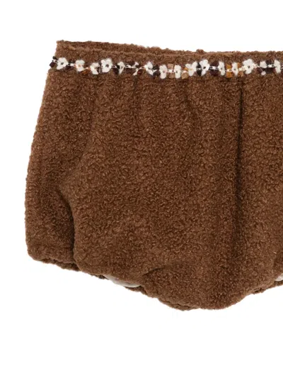 Alapage Beaded-embellished Shorts In Brown