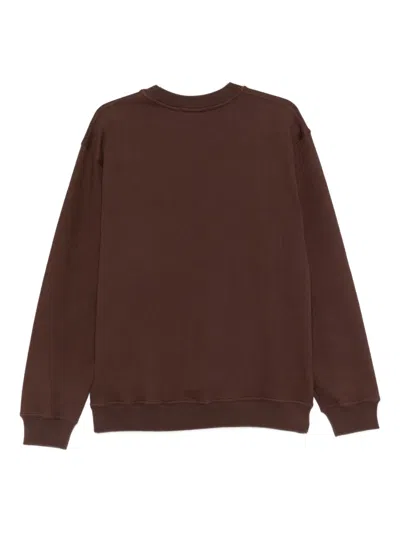 Laneus Logo-embroidered Sweatshirt In Brown