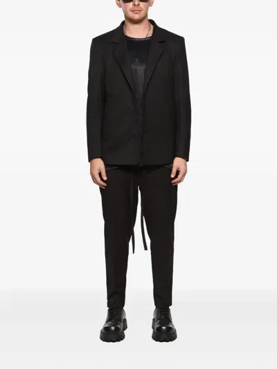 Hamza Thom Collared Jacket In Black
