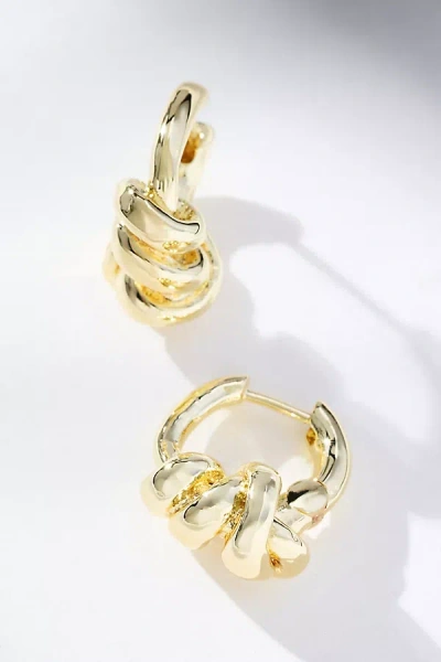 F+h Studios Double-knot Hoop Earrings In Gold