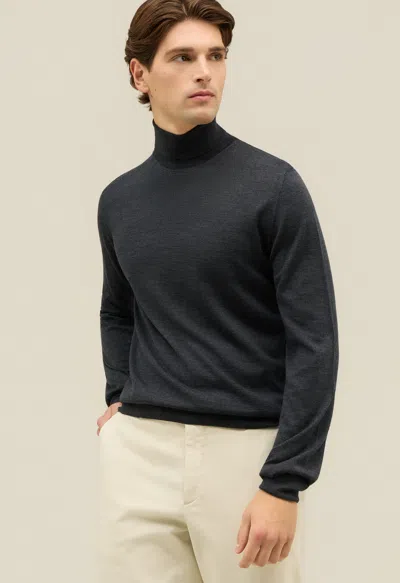 Boglioli Wool Turtleneck In Black