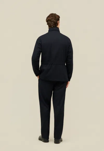 Boglioli Flannel Padded Field Jacket In Blue