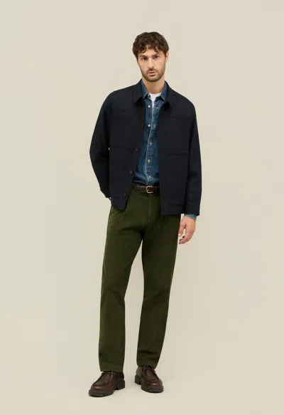 Boglioli Flannel Boxie Jacket In Blue