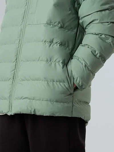 The North Face Girls Reversible Perrito Hooded Jacket In Green