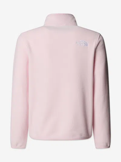 The North Face Girls Glacier 1/4 Zip Pullover In Pink