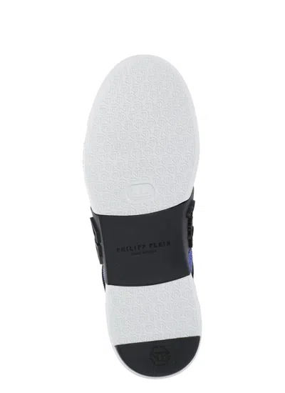 Philipp Plein Strass Embellished Low Top Sneakers In Blue