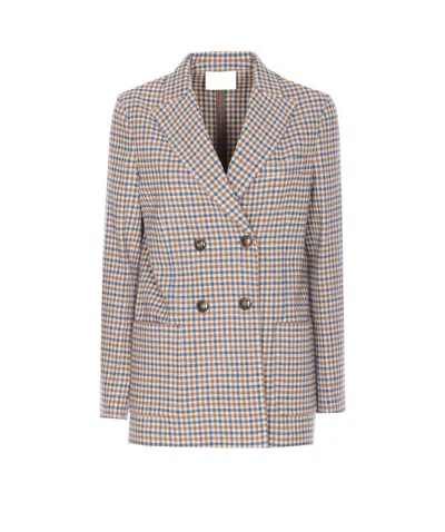 Circolo 1901 V-neck Jacket With Long Sleeves And Pockets In Multi