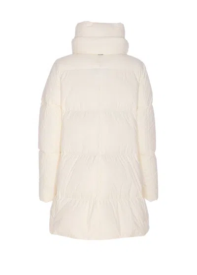 Herno A-shape Padded Quilted Down Jacket In Neutral