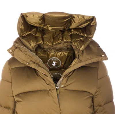 Save The Duck Felicity Removable-hood Padded Jacket In Green