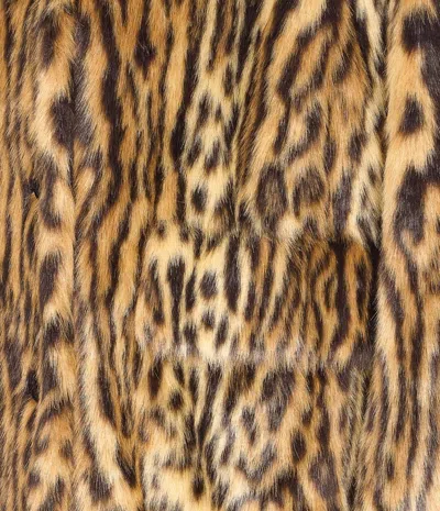 Stand Studio Marcelline Faux Fur Long Coat In Brown