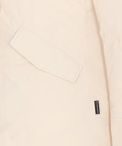 Woolrich Arctic Raccoon Parka In Neutral