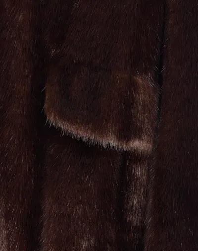 Stand Studio Sleek Modern Evyn Jacket With Subtle Sheen In Brown