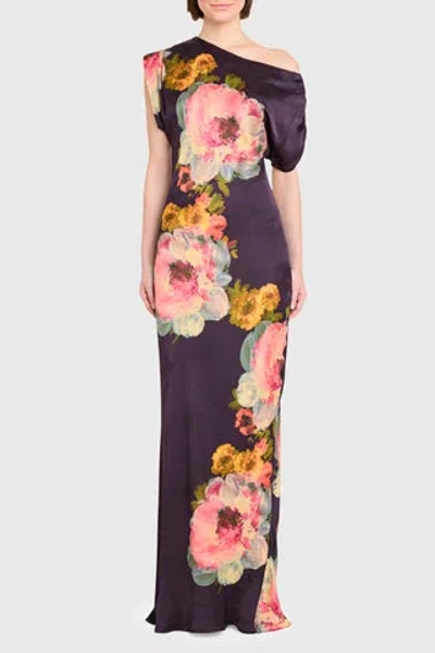 Amanda Uprichard Elroy Maxi Dress Seona Print In Purple
