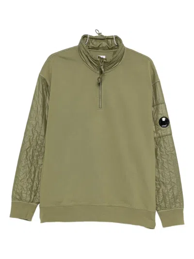 C.p. Company C.p.company Diagonal Raised Fleece Sweatshirt In Green