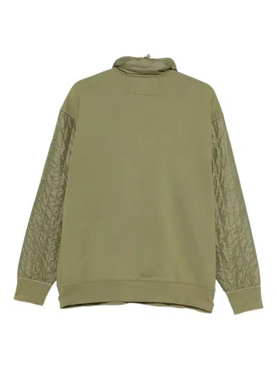 C.p. Company C.p.company Diagonal Raised Fleece Sweatshirt In Green