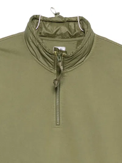C.p. Company C.p.company Diagonal Raised Fleece Sweatshirt In Green