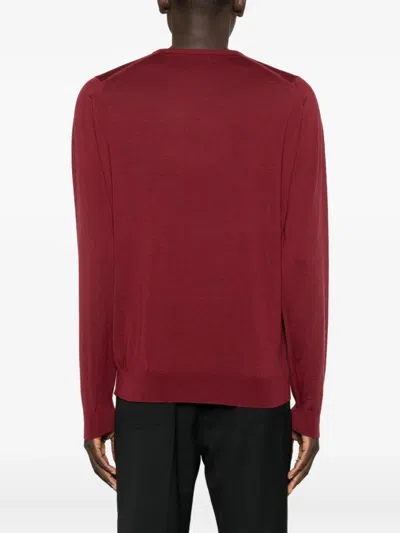 John Smedley Lightweight Long Sleeve Crew Neck Knit In Brown