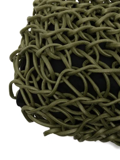 Alienina Cecilia Interwoven Shoulder Bag In Green