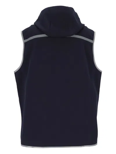 Brunello Cucinelli Hooded Gilet In Blue