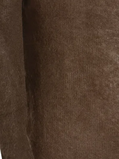 Auralee Long Sleeve Sheer Crewneck Knitwear In Brown