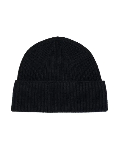Bompard Ribbed Beanie Hat In Black