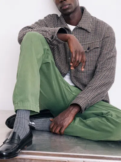 Hartford Dandy Zipped Patterned Overshirt In Brown