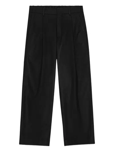 Nn07 Kay 1088 Straight-leg Pleated Recycled Woven Trousers In Black