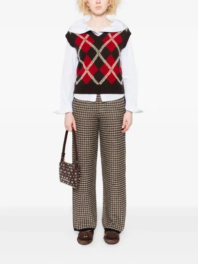 Guest In Residence Argyle Checked Wool And Cashmere-blend Vest In Multi