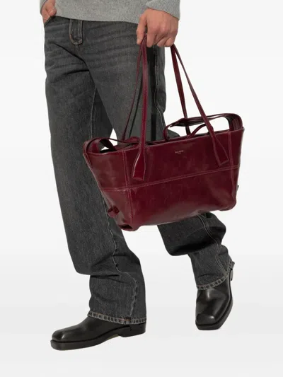 Balmain Top-handle Leather Tote Bag In Brown