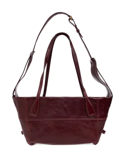 Balmain Top-handle Leather Tote Bag In Brown
