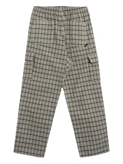 Gramicci Check-pattern Cargo Pants In Neutral