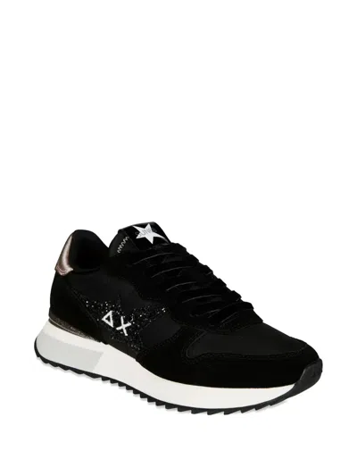 Sun 68 Sun68 Stargirl Glitter Logo Sneakers In Black