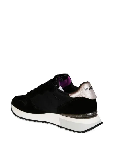 Sun 68 Sun68 Stargirl Glitter Logo Sneakers In Black