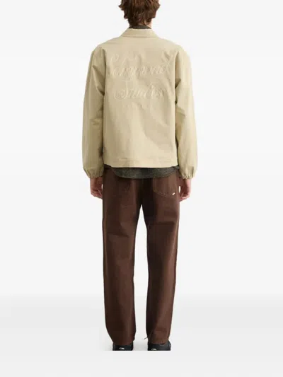 Dean Edmonds James Embroidered Overshirt In Neutral