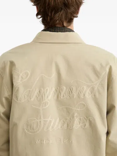 Dean Edmonds James Embroidered Overshirt In Neutral