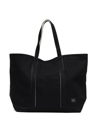 Porter-yoshida & Co Logo-patch Tote Bag In Black