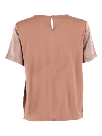 Weekend Max Mara Gilbert Panelled T-shirt In Brown