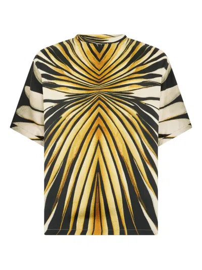 Roberto Cavalli Ray Of Gold-print T-shirt In Multi