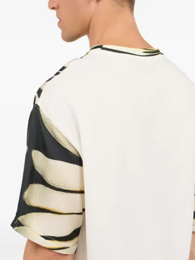 Roberto Cavalli Ray Of Gold-print T-shirt In Multi