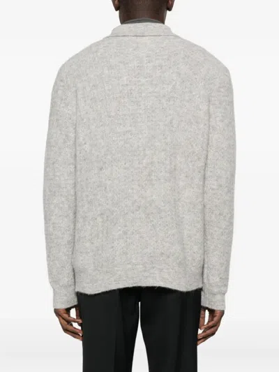 Nn07 Alfie Zip-neck Polo Shirt In Gray