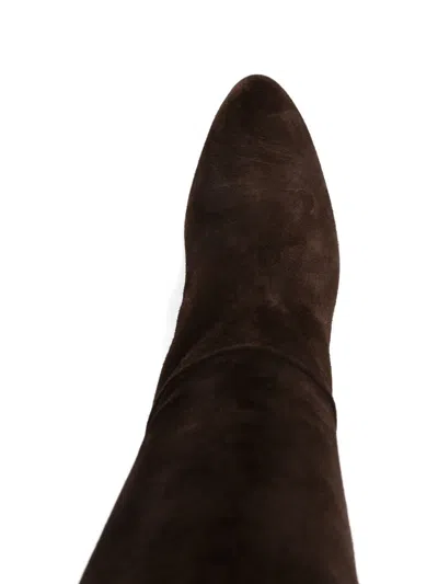 Chloé 85mm Eve Suede Over-the-knee Boots In Brown
