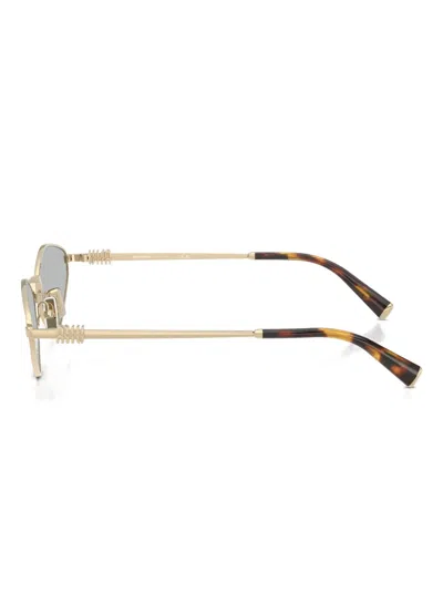 Miu Miu Hexagon-frame Gold-tone Sunglasses