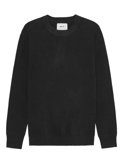Nn07 Danny Ribbed Sweater In Black
