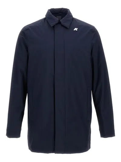 K-way Benny Warm Ottoman Jacket In Blue