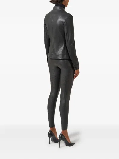 蟒蛇皮效果纽扣西装夹克