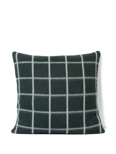 Blacksaw Grid-pattern Cushion In Green