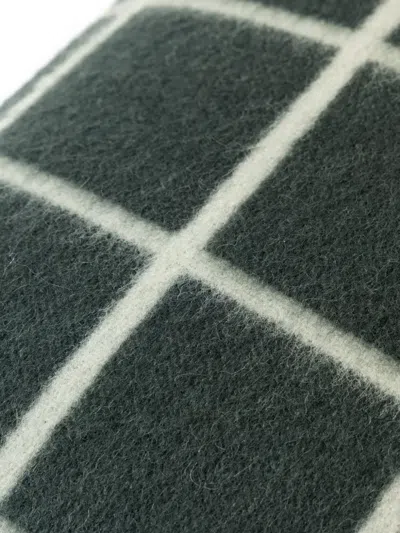 Blacksaw Grid-pattern Cushion In Green