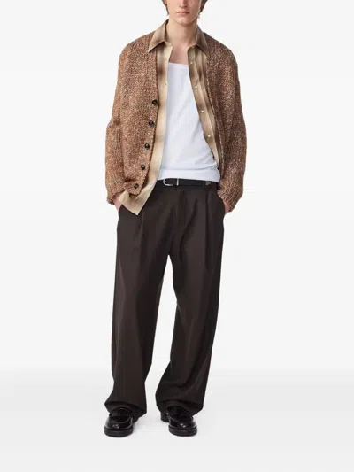 Nn07 Pleated Trousers In Brown