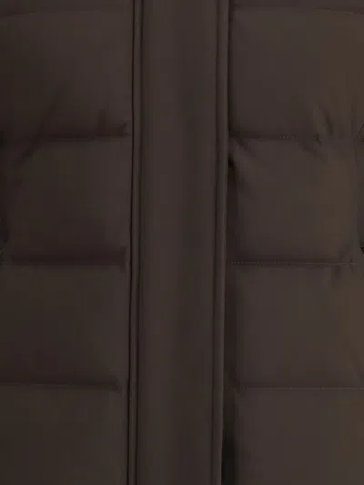 Moose Knuckles Hooded Padded Jocada Parka In Brown