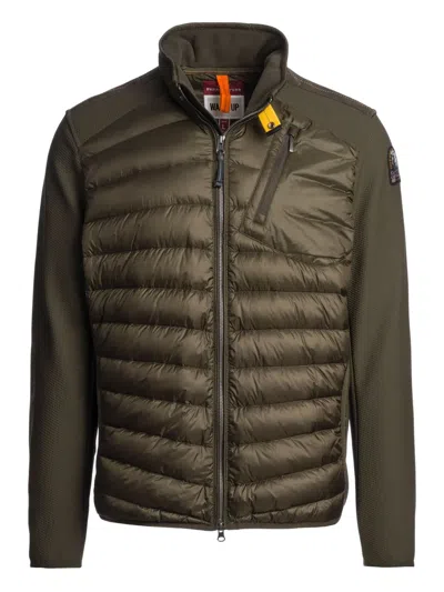 Parajumpers Quilted Panelled Jacket In Green